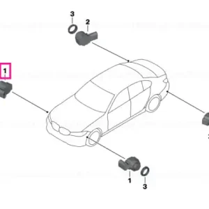 Ultrasonic sensor Sunset Orange WC1X - BMW Expediere rapidă