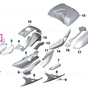 Secţiune ornament superior dreapta LIGHT-WHITE - BMW Motorrad Reducere