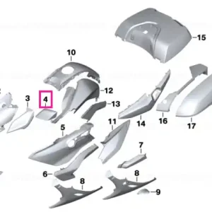 Carcasã oglindã dreapta LIGHT-WHITE - BMW Motorrad Calitate înaltă