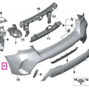 Vezi acum Ornament bara spate sus MSP/MPA PDC - BMW