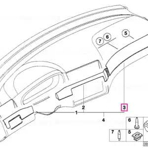 Wood panel,maple light,instr.panel,right - BMW Cumpărături sigure