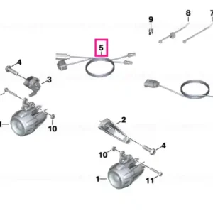 Wiring harness f.LED auxiliary headlight - BMW Motorrad Vezi acum