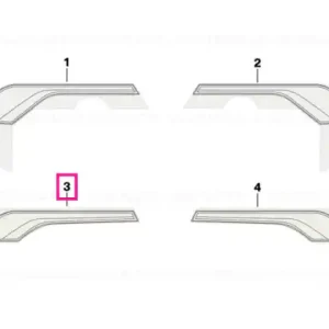 Calitate înaltă Decor tail cowling left GREY-WHITEALU - BMW Motorrad