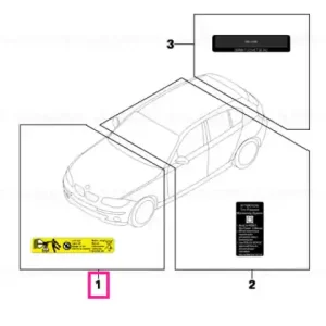 Autocolant notificare capac service - BMW Disponibil imediat