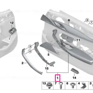 Armrest, front right SCHWARZ - BMW Popular