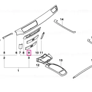 Wood panel, drawer VAVONA GRAU - BMW Reducere extra