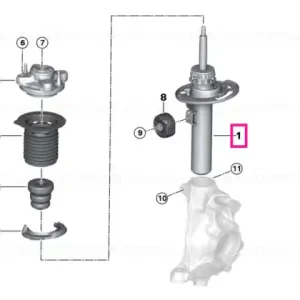 Amortizor față stânga - BMW Reducere extra