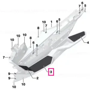 Capac podea mijloc stânga - BMW Motorrad Livrare expres