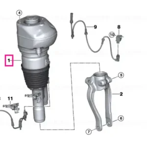 Amortizor cu perna de aer fata dreapta - BMW Seria 6 G32 GT (Gran Turismo) Retur ușor