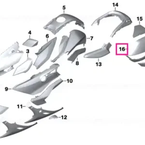 Trim, case lid, right IMPERIAL-BLUE - BMW Motorrad Plată sigură