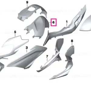 Tank trim, right MARS-RED - BMW Motorrad Nu rata