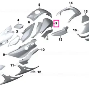Tank trim, left IMPERIAL-BLUE - BMW Motorrad Reducere de preț