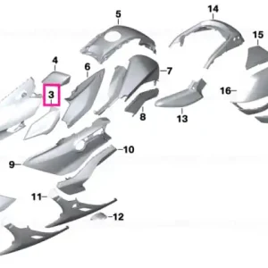 Wind deflector, right IMPERIAL-BLUE - BMW Motorrad Transport gratuit