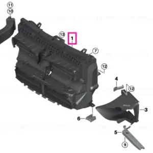 Air duct with flap control M/HYBRID - BMW Plată securizată