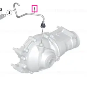 Vent line, front final-drive unit - BMW Doar azi