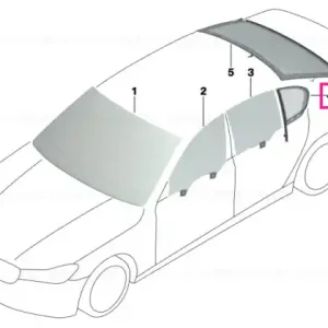 Vezi acum Side window, green, fixed,door,rear left VSG-SSG - BMW