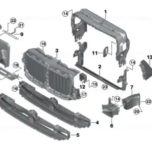 Air duct, exterior radiator, right M - BMW Lichidare de stoc