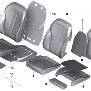 Vezi acum Husă spătar sport din piele stânga SCHWARZ - BMW