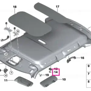 Bestseller Capac căptușeală plafon SATELLITE GREY - BMW - Mini