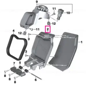 Storage compartment lid, right - BMW Motorrad Retur gratuit