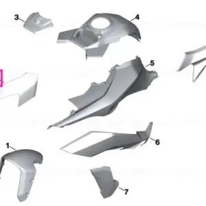 Transport gratuit Upper trim section, left ICEGREY UNI - BMW Motorrad