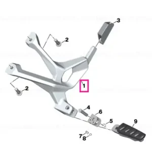 Chilipir Right rear footrest holder - BMW Motorrad