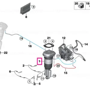 Arc pneumatic suspensie spate stânga - BMW Preț redus