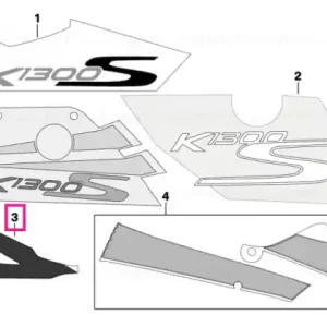 Autocolant trim secțiune sus stânga SAPHIRSCHWARZ - BMW Motorrad Plată sigură