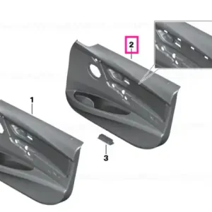 Vezi acum Door lining leather front right SCHWARZ/ROT - BMW