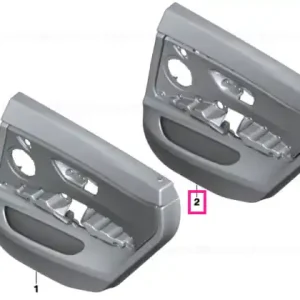 Vezi acum Door lining cloth rear left ANTHRAZIT/ROT - BMW