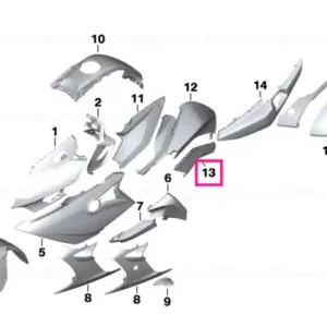 Capac rezervor stânga jos BLACKSTORM - BMW Motorrad Reduceri