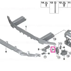 Vertical strut, left - BMW Doar azi