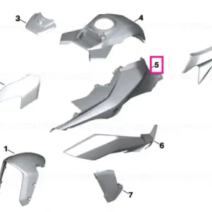 Tank trim, right RACINGRED UNI - BMW Motorrad Reducere specială