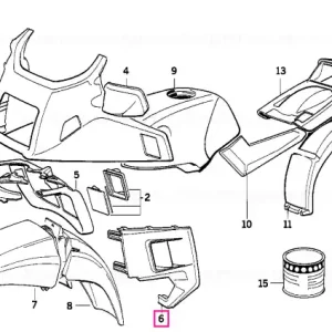 Trim panel lower right prot.bar - BMW Motorrad Doar azi