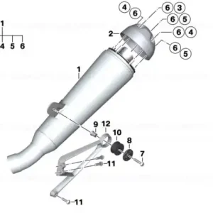 Cap, rear silencer, rear - BMW Motorrad Ofertă limitată