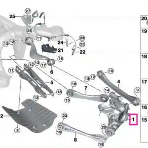 Wheel carrier, rear right - BMW Calitate înaltă
