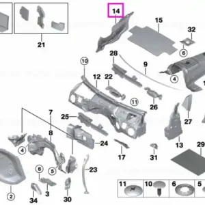 Vezi acum Izolatie spuma panou usa fata stanga - BMW Seria 3 F30 F31 F35 F80M3