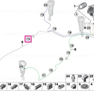 Wire clip, dual - BMW Nu rata