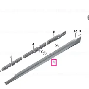 Ultima șansă Sill trim, primed, left -M- - BMW