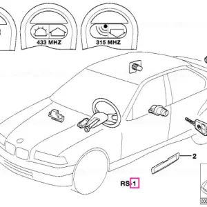Vezi acum Set sistem inchidere unif. cu ECU, 433 MHZ - BMW