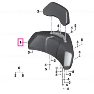 Backrest lower section DUNKELBRAUN - BMW Motorrad Preferatul clienților