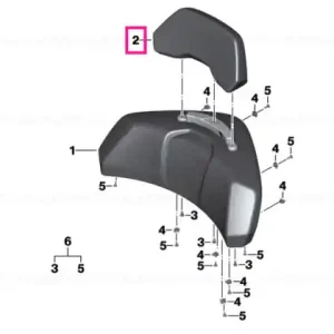 Cumpără acum Backrest upper section DUNKELBRAUN - BMW Motorrad