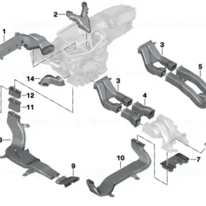 Air duct, rear passenger compartment lft - BMW Super ofertă