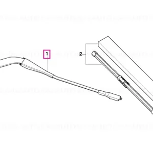 Wiper arm, driver's side - BMW Calitate înaltă