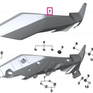 Transport gratuit Lateral trim panel, left ROHTEIL / BLANK - BMW Motorrad