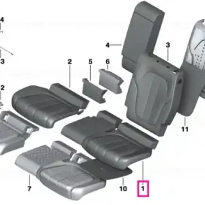 Acoperire scaun confort piele WEISS/BLAU - BMW Cumpără acum