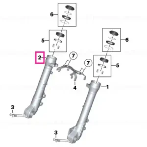 Slider tube right - BMW Motorrad Vezi acum