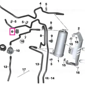 Transport gratuit Suport furtun lipit - BMW Motorrad