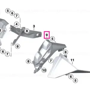 Wind deflector, left - BMW Motorrad Ieftin