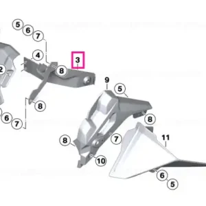 Trim for slipstream deflector left - BMW Motorrad Expediere rapidă
